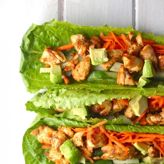 Thai Chicken Lettuce Wraps