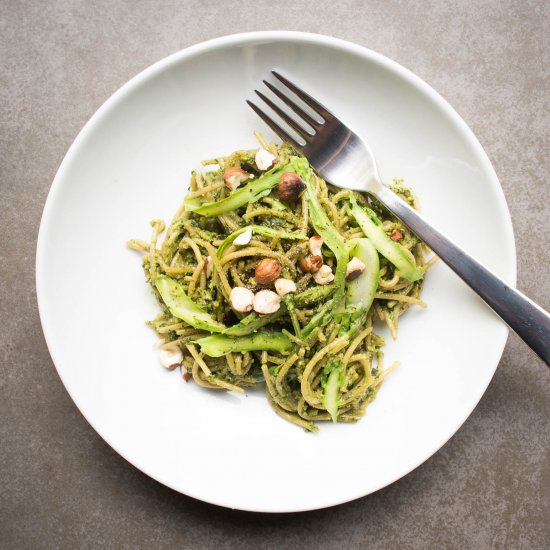 Spring Hazelnut Pesto & Asparagus