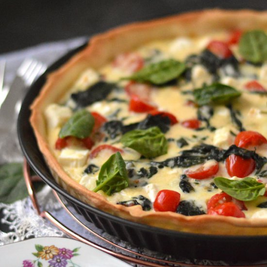 Quiche with Goat Cheese and Spinach