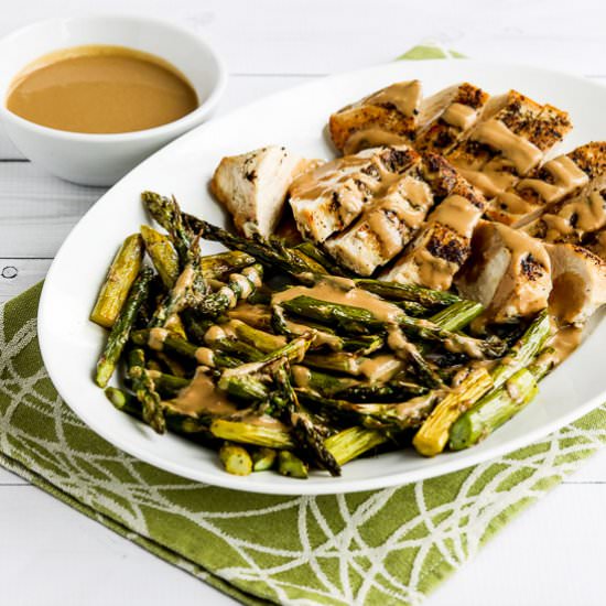 Chicken Asparagus Tahini Sauce