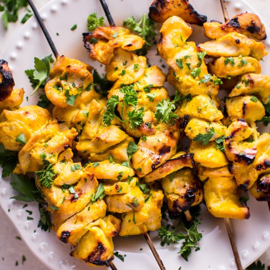 Honey Mustard Chicken Skewers