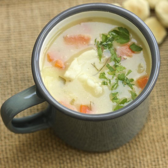 Creamy Dairy-Free Fish Chowder