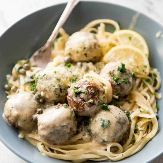 Lemon Chicken Piccata Meatballs