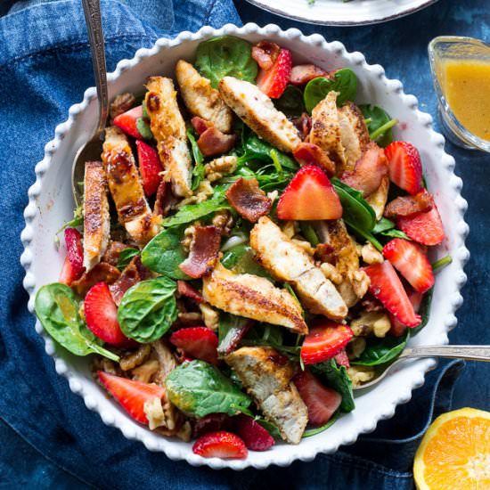 Strawberry, Chicken and Bacon Salad