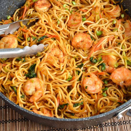 Sweet Chilli Shrimp and Noodles