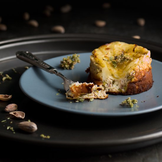 Ricotta, Pistachio, and Potato Mini Cakes