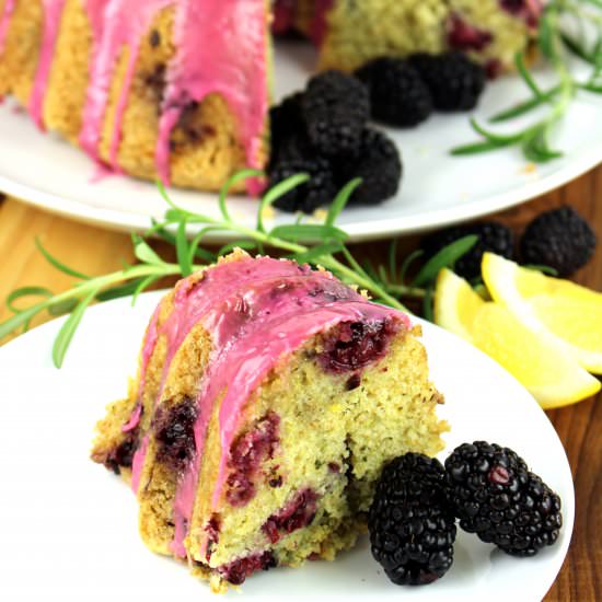 Rosemary Blackberry Lemon Cake