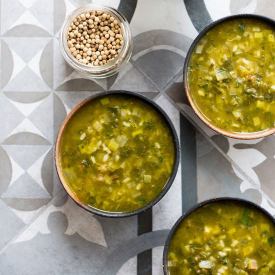 Rainbow Chard and Leek Soup