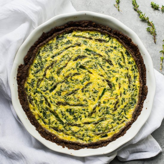 Mushroom Crust Quiche