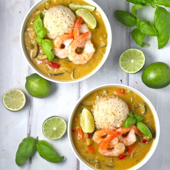 Coconut Lime Shrimp Curry