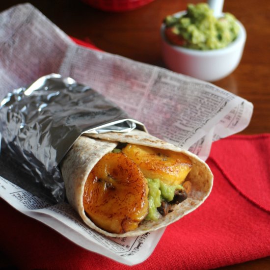 Plantain & Black Bean Burritos