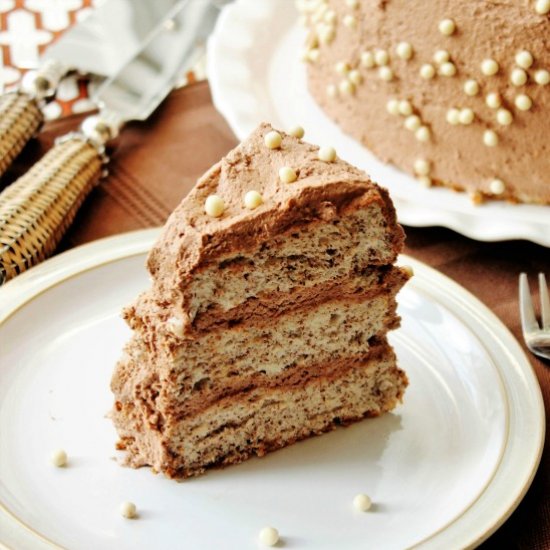 Chocolate Tweed Angel Food Cake