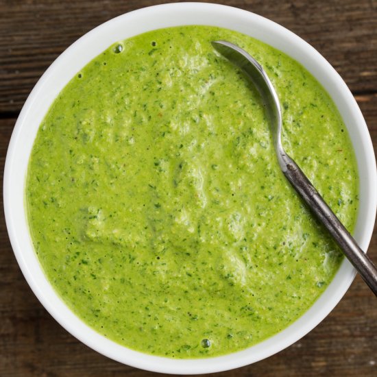 5-Minute Lemony Green Pesto Sauce