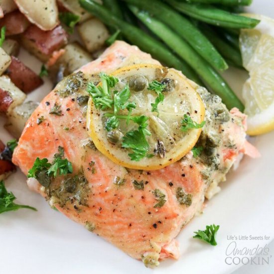 DIJON LEMON CAPER SALMON