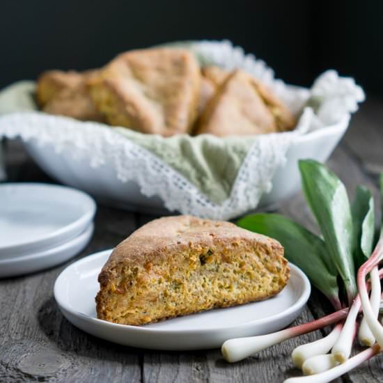 Ham Cheddar and Ramp Scones