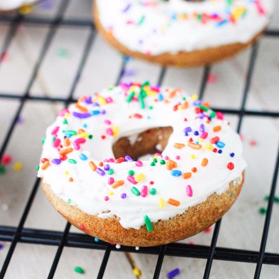 Skinny Birthday Cake Donuts