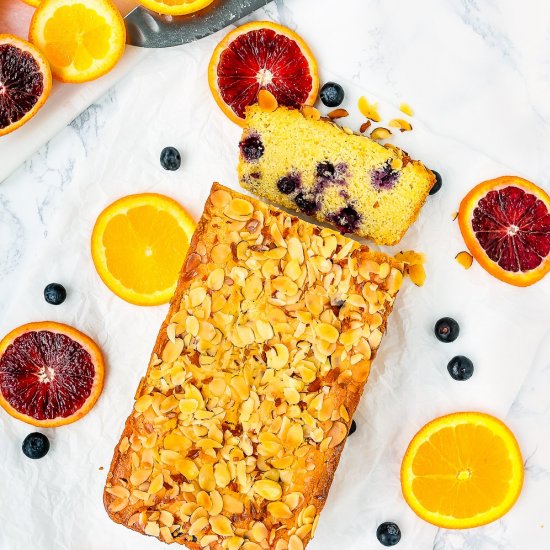 Eggless Orange Blueberry Corn Bread