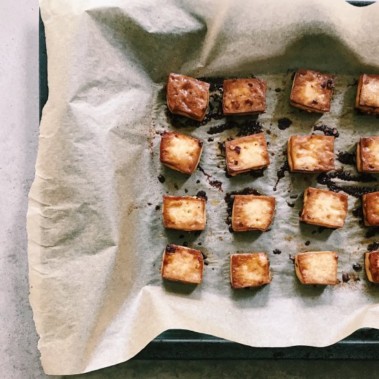 Maple Ginger Tofu Bites