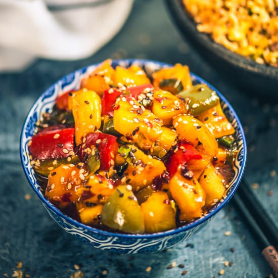 Sesame Pineapple Pepper Fry