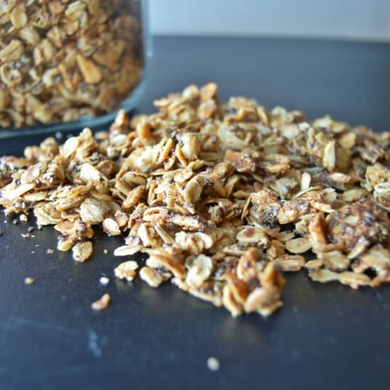 maple brown sugar granola clusters.