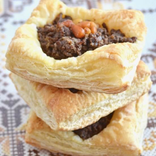 Middle Eastern Puff Pastry Meat Pie