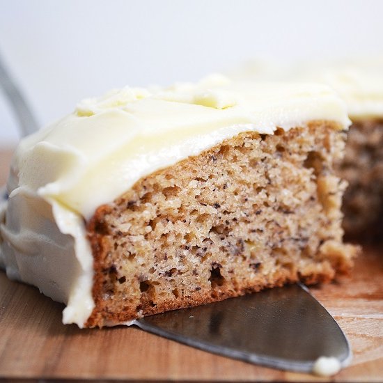 Banana Cake with Cream Cheese Icing