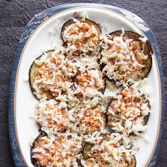 Low Carb Eggplant Tawa Pizza