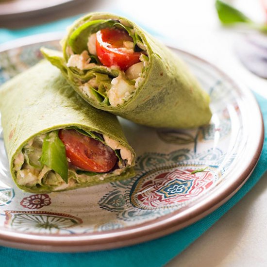 Chicken & Hummus Greek Wrap