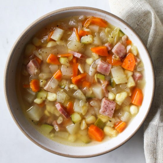 Crockpot Leftover Hambone Soup