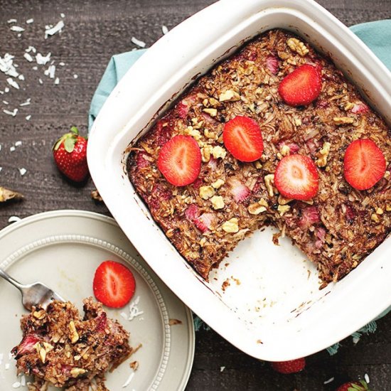 Strawberry Coconut Breakfast Bake