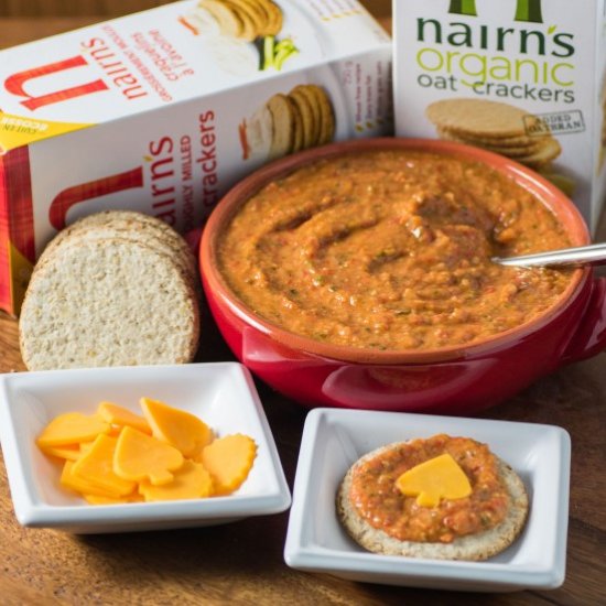 Healthy Roasted Red Pepper Dip