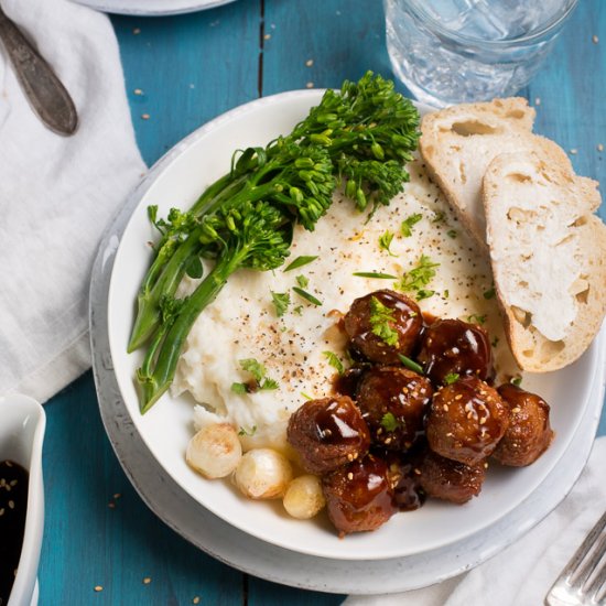 Sticky Honey Garlic Meatballs