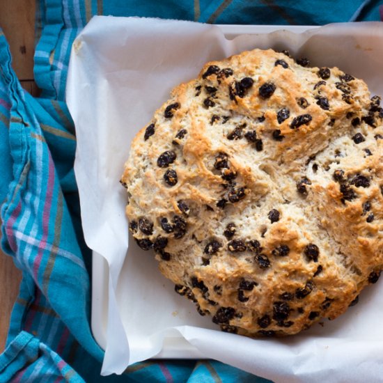 Soda Bread with Whiskey Raisins