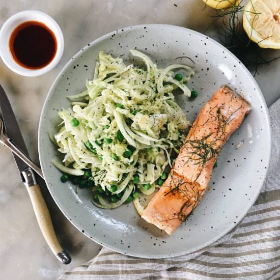 Sous Vide Salmon w/ Maple Dresing