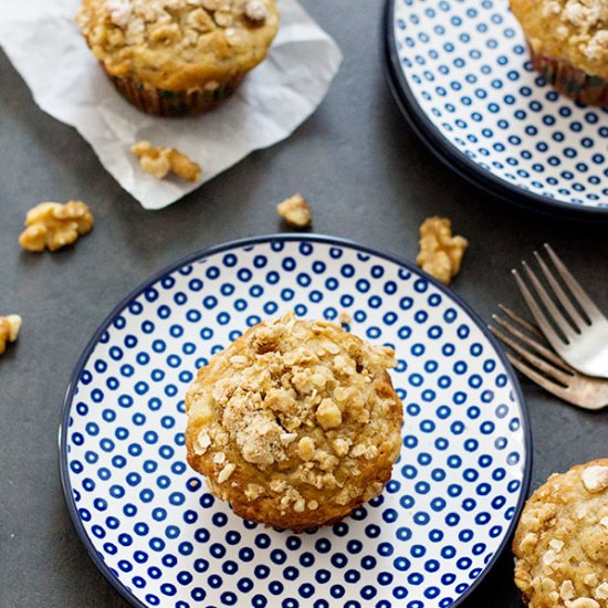 Banana Walnut Strudel Muffins