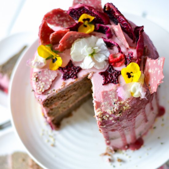 Pink Fairytale Courgette Cake