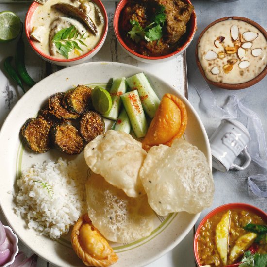 Bengali feast thaali