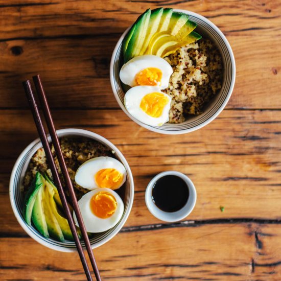 Asian Quinoa Snack Bowls