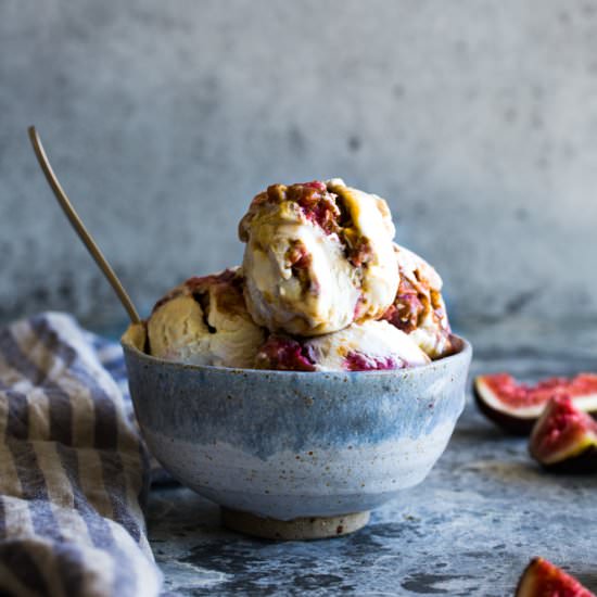 Fig + Bourbon Caramel Ice-Cream