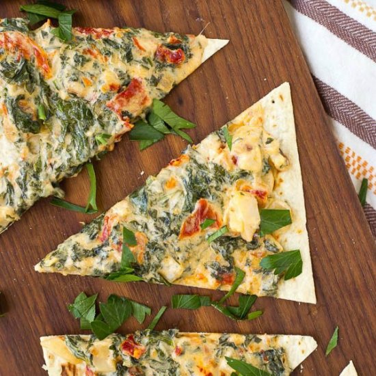 Kale Flatbread w/ Sundried Tomatoes