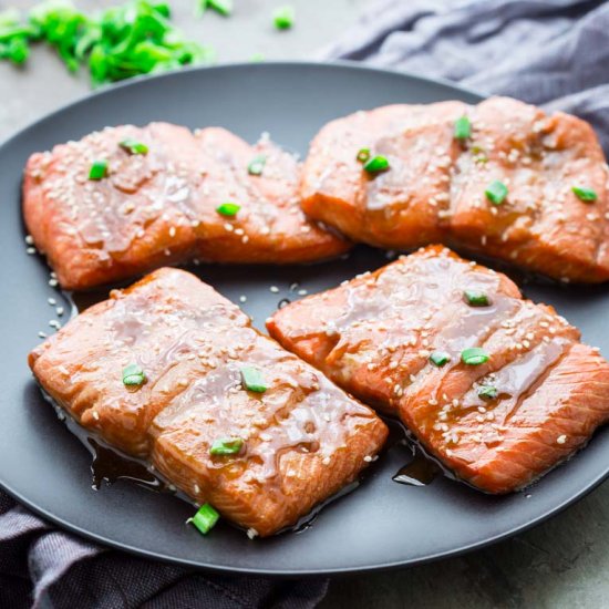 Maple Tahini Roasted Salmon