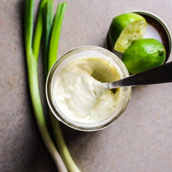 Whipped Scallion and Lime Dressing