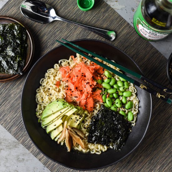 10 Min. Ramen Noodles in Miso Broth