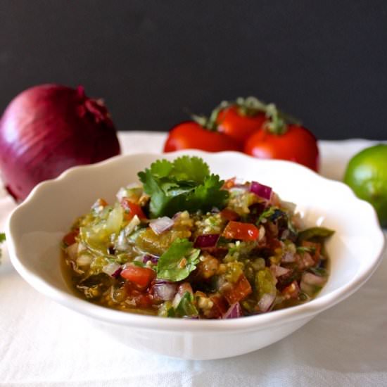 Chunky Roasted Tomatillo Salsa