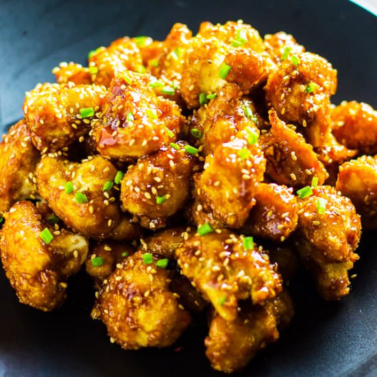 Baked Honey Garlic Cauliflower