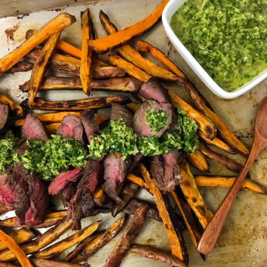 Grilled Steak with Chimichurri