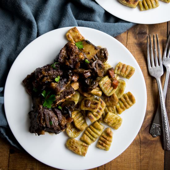 Plantain Gnocchi with Short Ribs