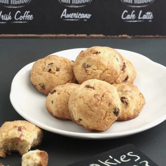 Coconut Raisins Butter Cookies