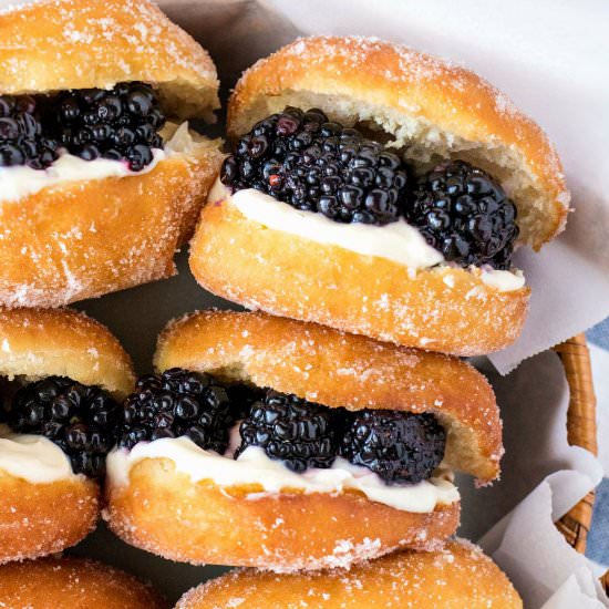 Blackberries & Cream Doughnuts