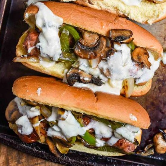 Philly Cheese Brats